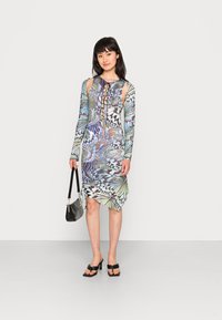 Jaded London VELVET HANKY DRESS WITH LACE UP DETAIL - Vestido de cocktail / Vestido de festa - multi