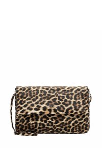 Zebra-print nepbont schoudertas met een flapsluiting, met een slank ontwerp en een afneembare strap voor veelzijdigheid.