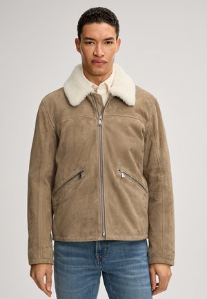 JOOP! Jeans Lederjacke - hellbraun