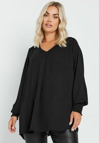 Yours Clothing - FRONT - Blouse - black Thumbnail Image 1