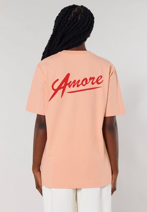 AMORE BACK PRINT HEAVYWEIGHT - Print T-shirt - light pink
