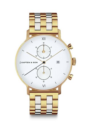 Kapten & Son CHRONO - Kronograf - silver coloured and gold coloured white