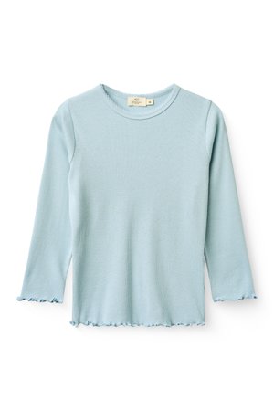 Copenhagen Colors TEE PICOT UNISEX - Μπλούζα με μακριά μανίκια - dusty blue