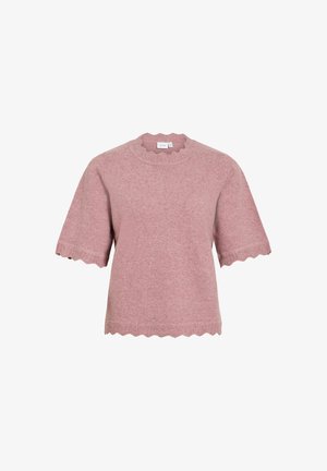 VILA, VINIKOLINA O-NECK 2/4 KNIT TOP - NOOS - T-shirt basic - nostalgia rose