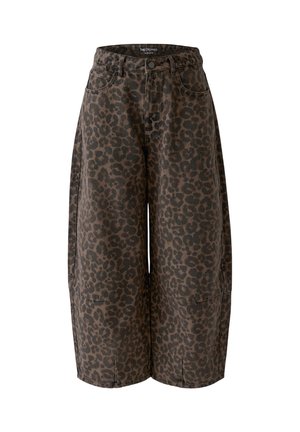 Oui, JEANS - Wide leg - dk brown grey