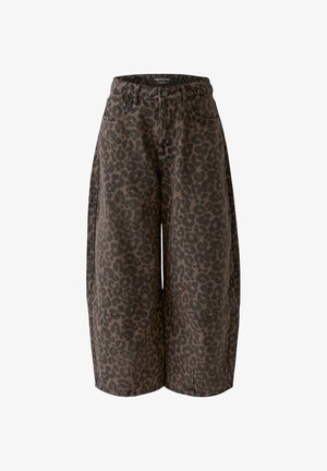 Oui, JEANS - Wide leg - dk brown grey