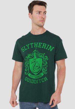 Cotton Soul, HARRY POTTER SLYTHERIN QUIDDITCH ONE COLOR - Print T-shirt - dark green