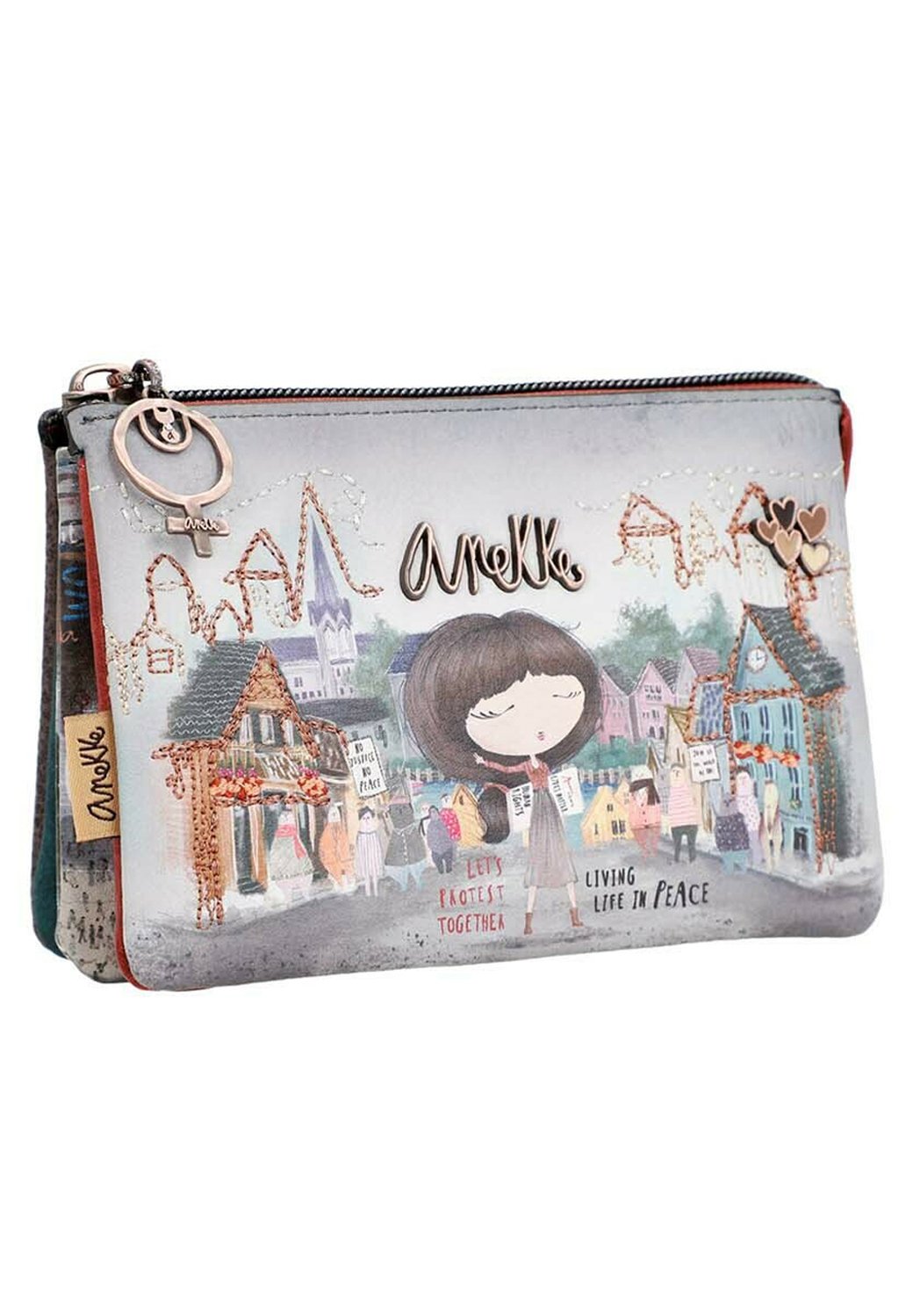 Anekke TRIPLE COMPARTIMENTO - Monedero brown/marrón - Zalando.es