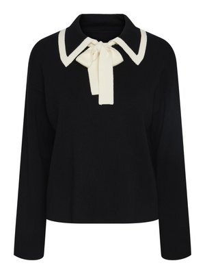 YAS YASJOSIE BOW - Svetr - black/white
