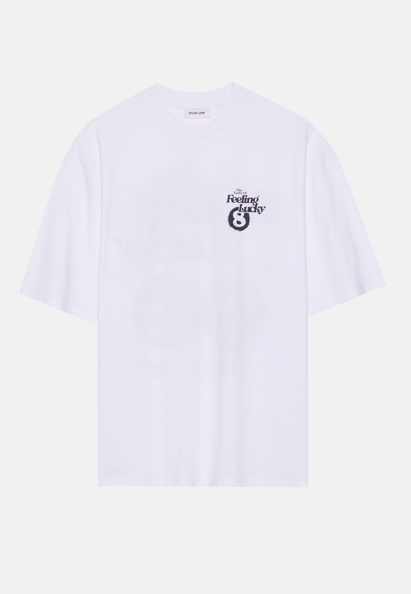 YOURTURN T-shirt print wit YOURTURN T-shirt print wit