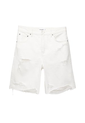 PULL&BEAR BERMUDA  - Denim shorts - white