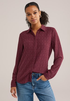 WE Fashion Skjortebluser - burgundy red