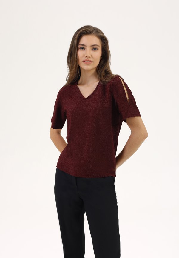Print T-shirt - bordeaux