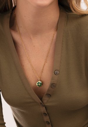 Singularu, CLOVER AGATE STONE - Anhänger - gold-coloured green