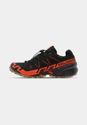 Salomon SPEEDCROSS 6 GTX - Hiking shoes - black/shocking orange/white pepper