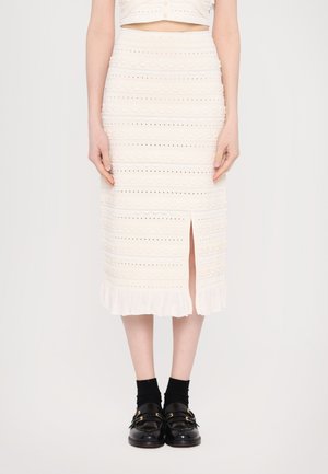 sandro JUPE MIDI DETAILS - Kynähame - ecru