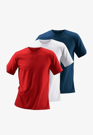 H.I.S T-Shirt basic - weiã/rot/marine