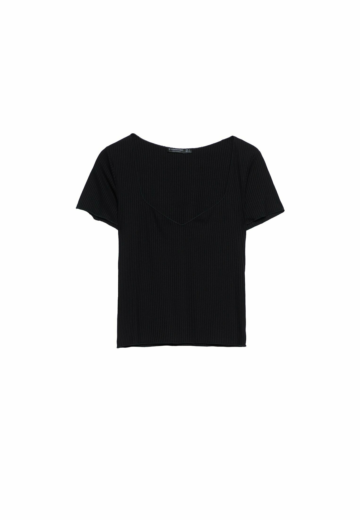 Black scallop t shirt Clearance