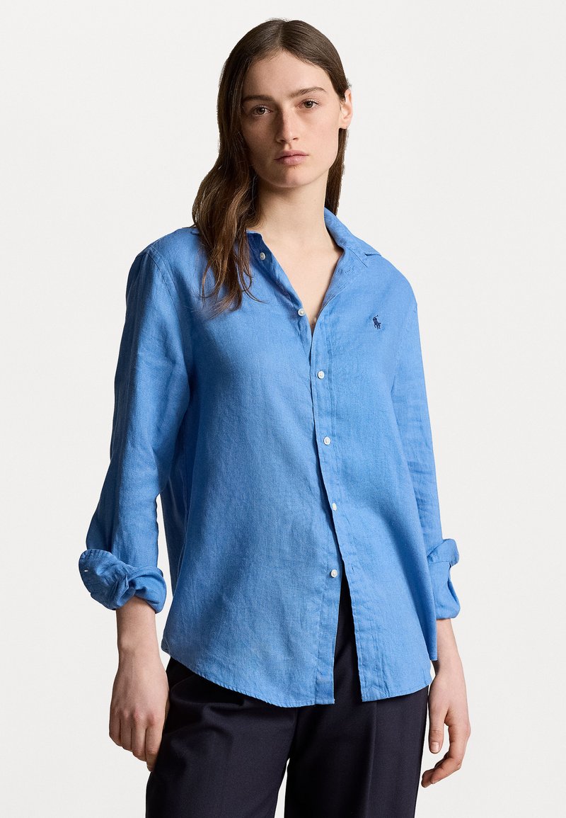 Polo Ralph Lauren CLASSIC FIT LINEN SHIRT - Pogājama blūze - rig blue