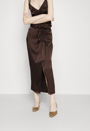 Elleme OPEN SKIRT - Maxisukňa - brown