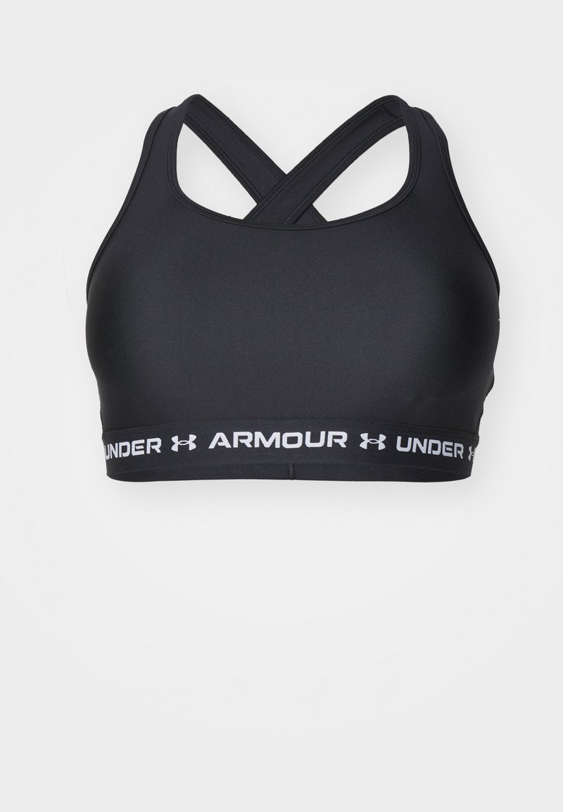 Under Armour CROSSBACK MID BRA - Športni modrček s srednjo podporo - black/white