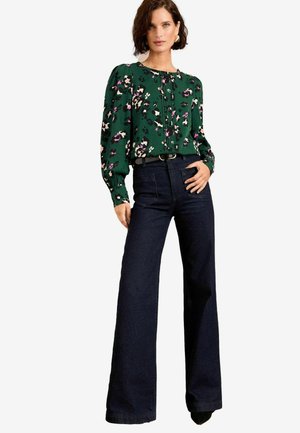 Love & Roses PETITE FIT - PINTUCK BUTTON DETAIL - Blūze - green animal