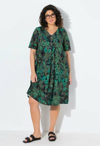 Ulla Popken PRINT - Trikoomekko - olive grey