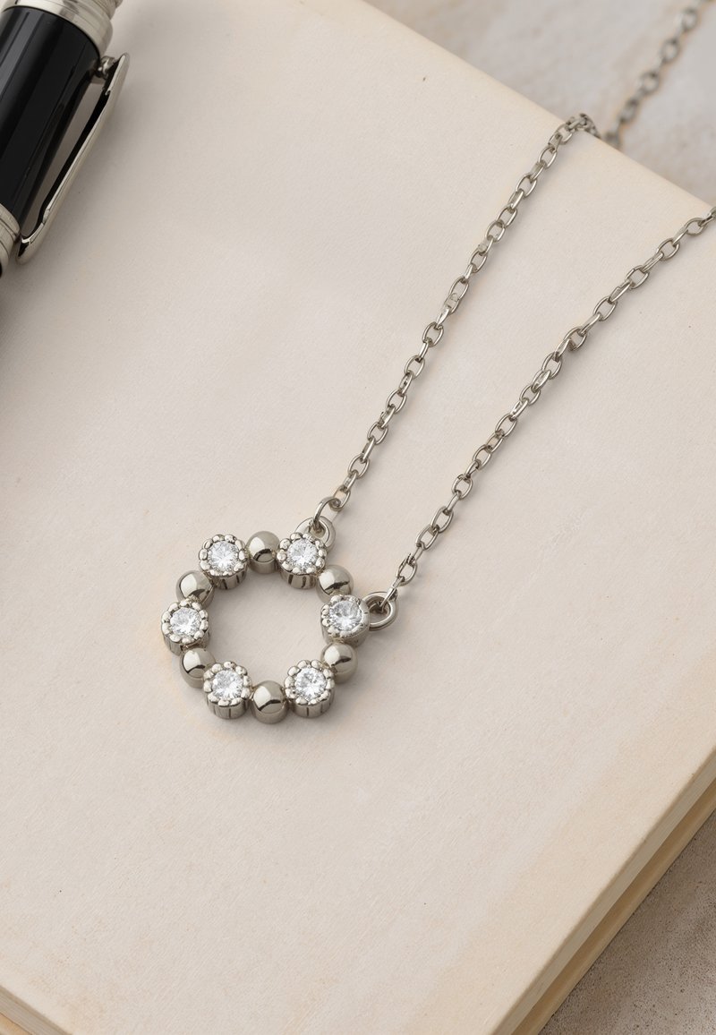 Sofia Milani CIRCLE FLOWER Necklace silver coloured/silver