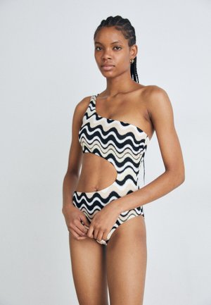 Seafolly NEUE WAVE ONE SHOULDER CUT OUT ONE PIECE - Badeanzug - black