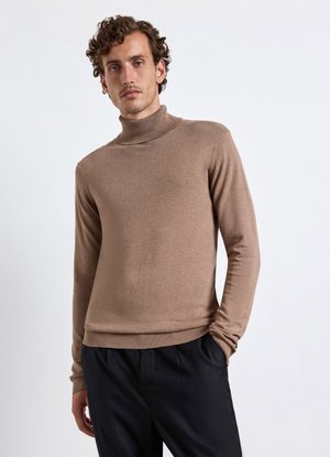 Calliope, MAGLIA TINTA UNITA - Maglione - tabacco melange