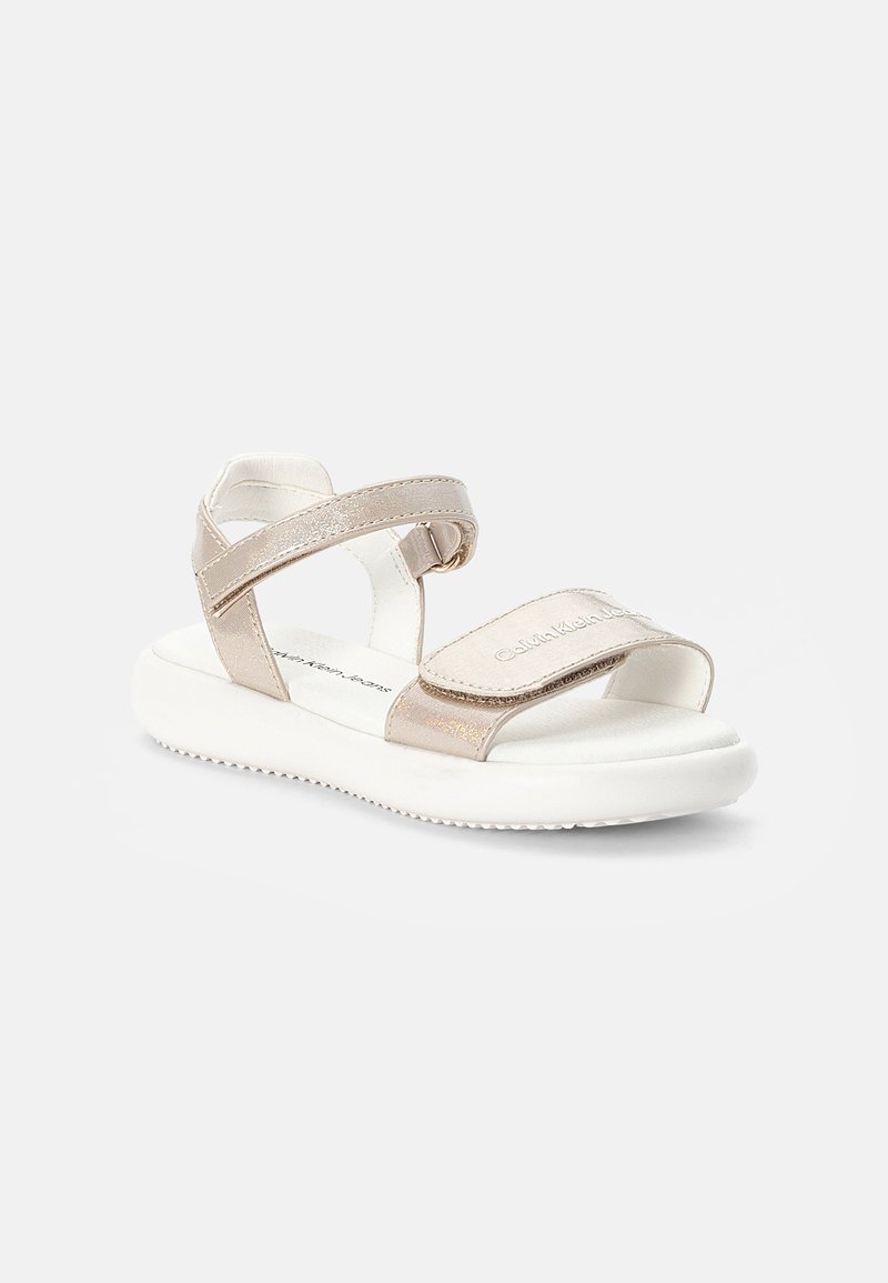 Kinder Riemchensandalen | Calvin Klein Jeans Riemensandalette beige/goldfarben - XS30825 Kinder Riemchensandalen | Calvin Klein Jeans Riemensandalette beige/goldfarben - XS30825