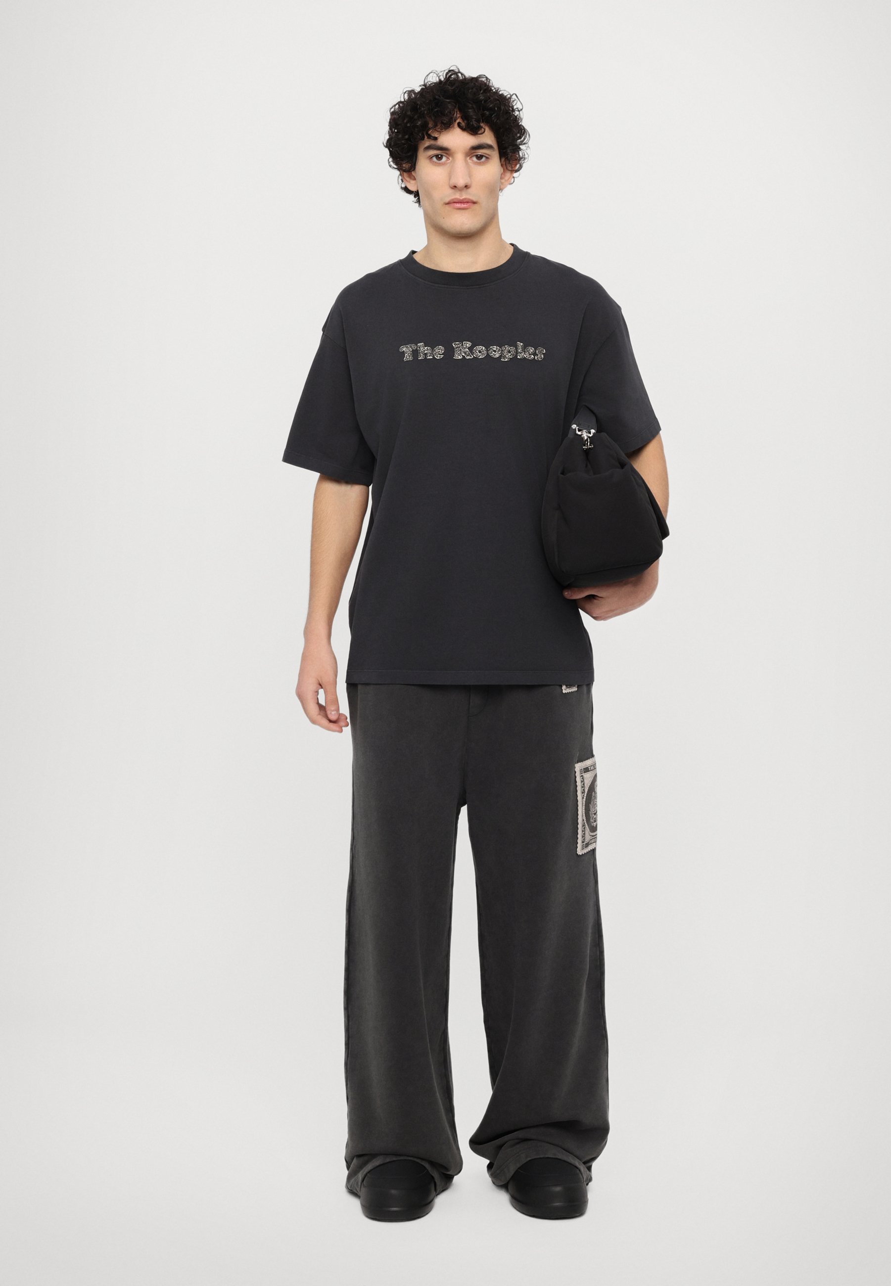 ★032c★ U LUCKY STRIKE OVERSIZED TSHIRT WASHED BLACK LUCKY LUCKY STRIKE