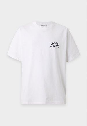 Carhartt WIP, ARCH SCRIPT - Тениска с щампа - white/dark navy