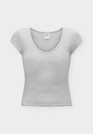 Hollister Co., REVERSIBLE VNECK - Βασικό μπλουζάκι - grey