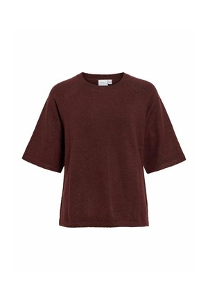VILA, STRICKOBERTEIL VILIGA KURZÄRMELIGES - T-shirt basique - port royale