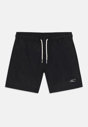 Mustad mustad ujumispüksid elastse vöökoha ja beeži nööriga, küljetaskud ja väike logo vasakul jalal. Sile ja kerge kangas.