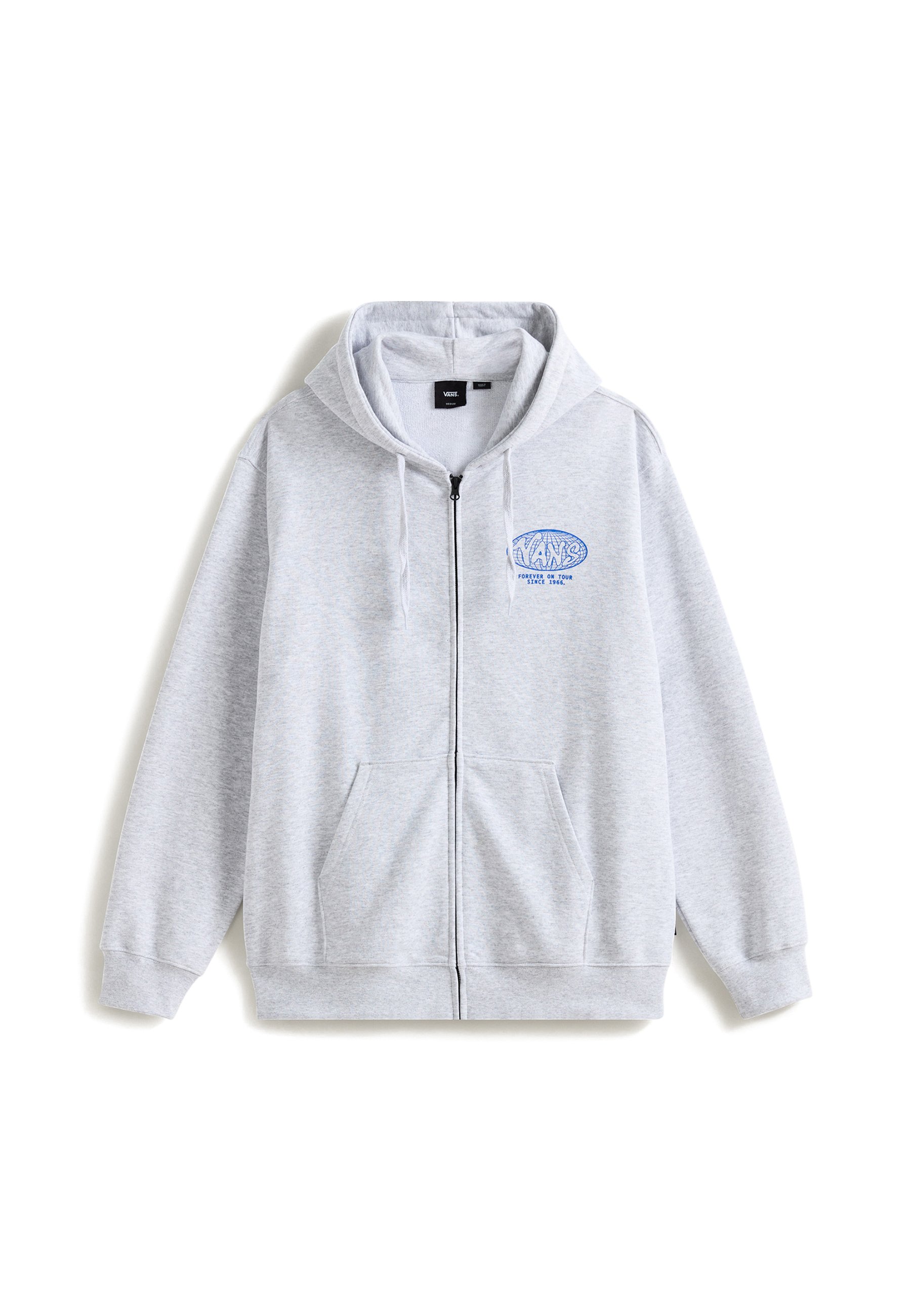 Vans WORLD TOUR LOOSE - Mikina na zip - light grey