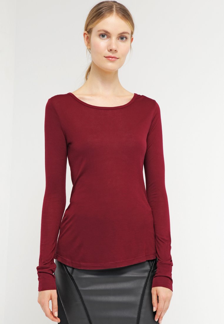 QS T-shirt à manches longues - berry