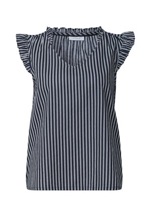 Street One Studio, BLUSENTOP MIT V-NECK UND STREIFEN - Blouse - maritime blue