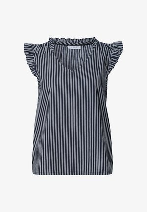 Street One Studio, BLUSENTOP MIT V-NECK UND STREIFEN - Blouse - maritime blue