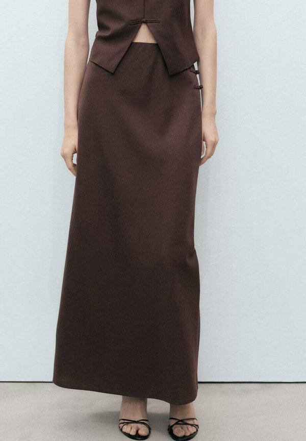 LAGUNA - Maxi skirt - chocolate