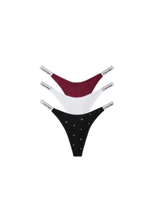 Calvin Klein Underwear, 3 PACK DIPPED THONGS - ICON LOGO - Прашки - established red/classic white/seein