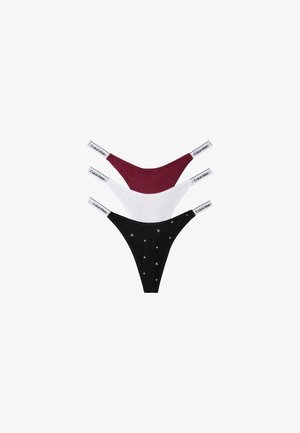 Calvin Klein Underwear, 3 PACK DIPPED THONGS - ICON LOGO - Прашки - established red/classic white/seein