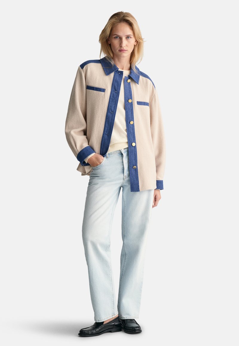 GANT FINE CREW NECK - Svetr - cream