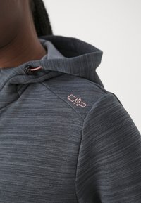CMP WOMAN JACKET FIX HOOD - Užtrauktuku užsegamas treningas - titanio melange/rose