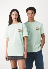 Tommy Jeans TJM REG SUMMER FLAG TEE EXT - T-shirt con stampa - opal green