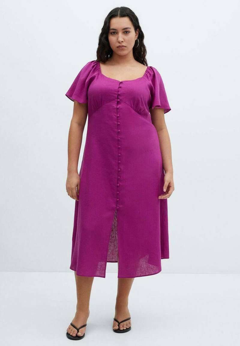 Vestido Midi Violeta Fiesta Mango Mango Tallas Vestidos Violeta