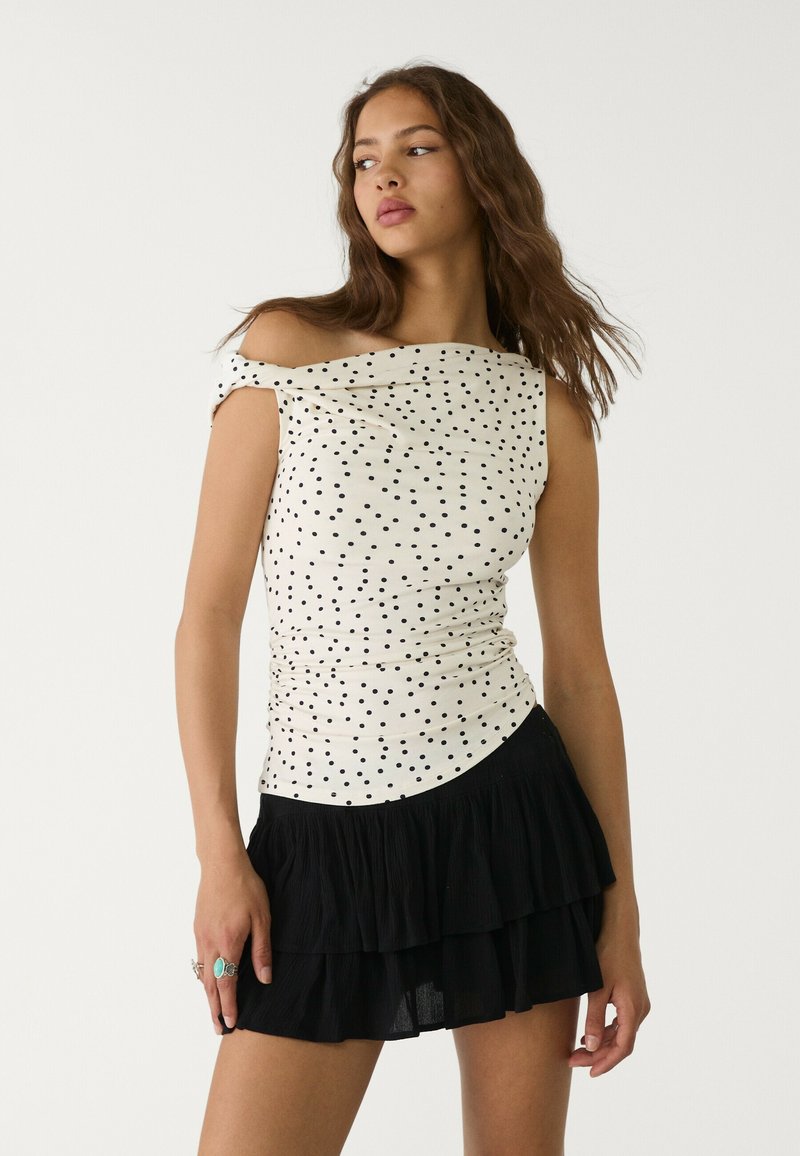 Stradivarius - Top - mottled grey, Vergroten
