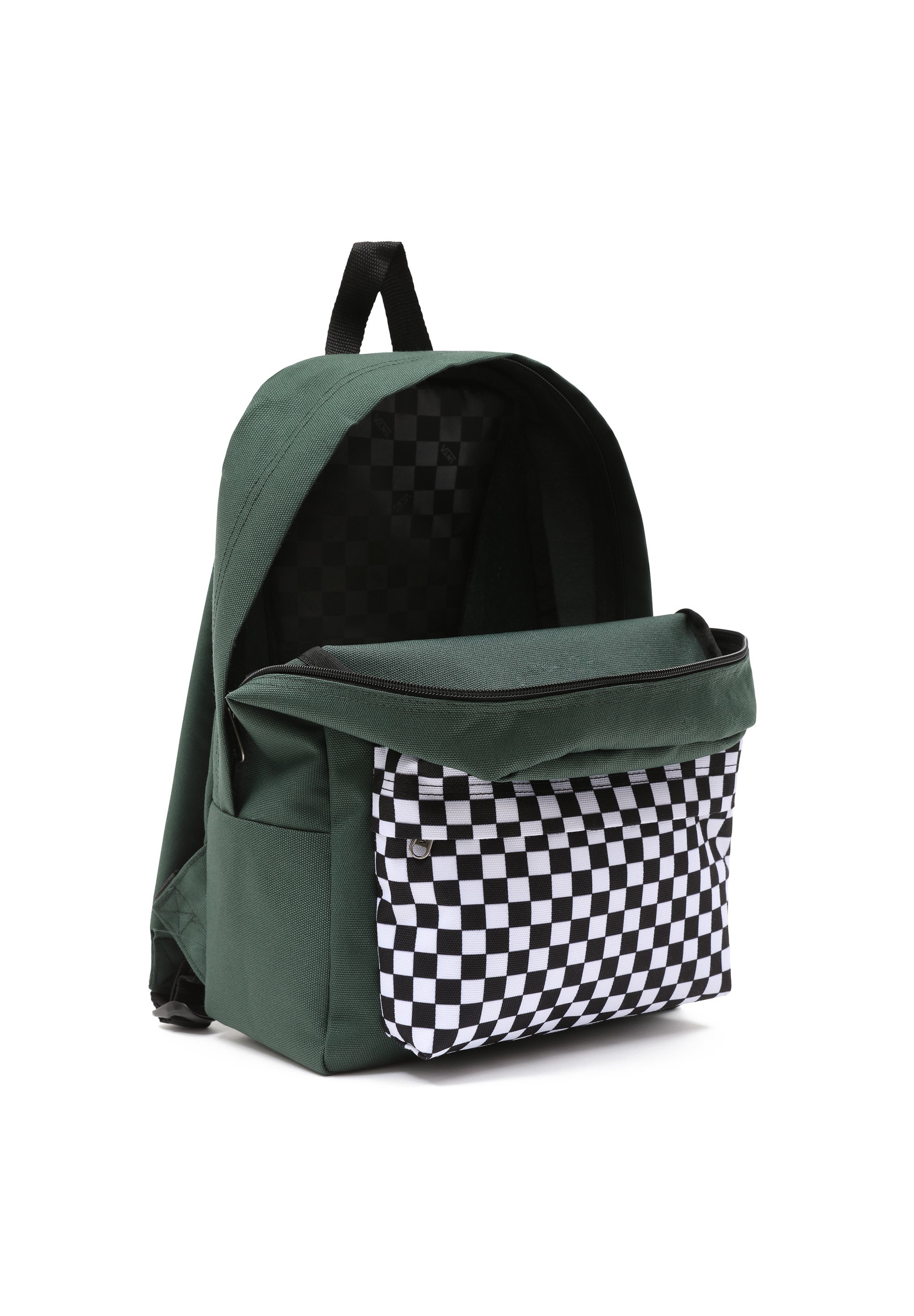 Vans BY NEW SKOOL BACKPACK BOYS - Mochila escolar - dark green/black/white/verde  claro jaspeado - Zalando.es