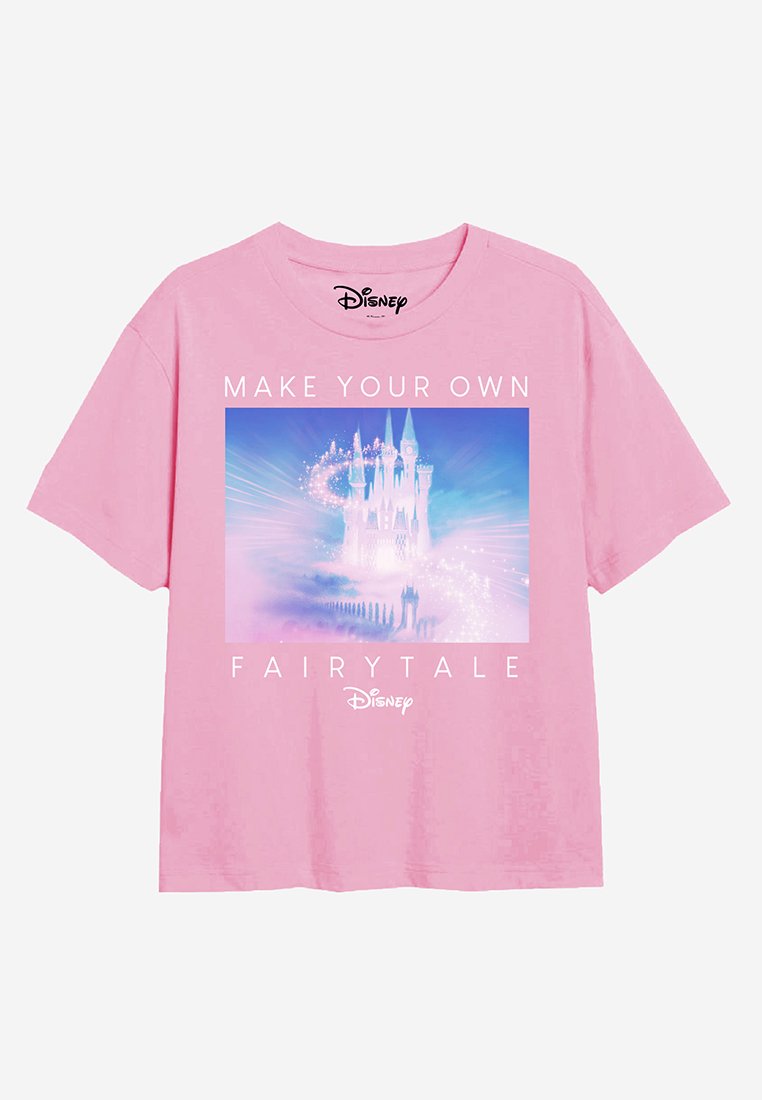 Disney T-shirt print donkerroze